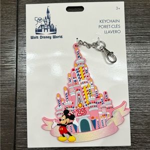 Disney Parks 25th Anniversary Castle Keychain